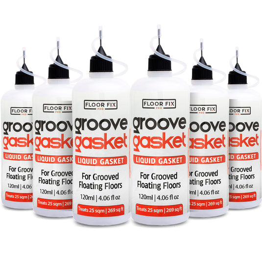 Groove Gasket  - Liquid Gasket for Squeaky Click System Floors - Floor Fix Pro Squeaky Floor Repair Products