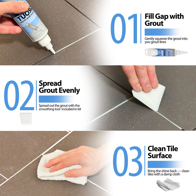 Cargue la imagen en el visor de la galería, Twist &amp; Grout - Tile Grout Revive And Restore Kit - Floor Fix Pro Loose Tile &amp; Hollow Floor Adhesive
