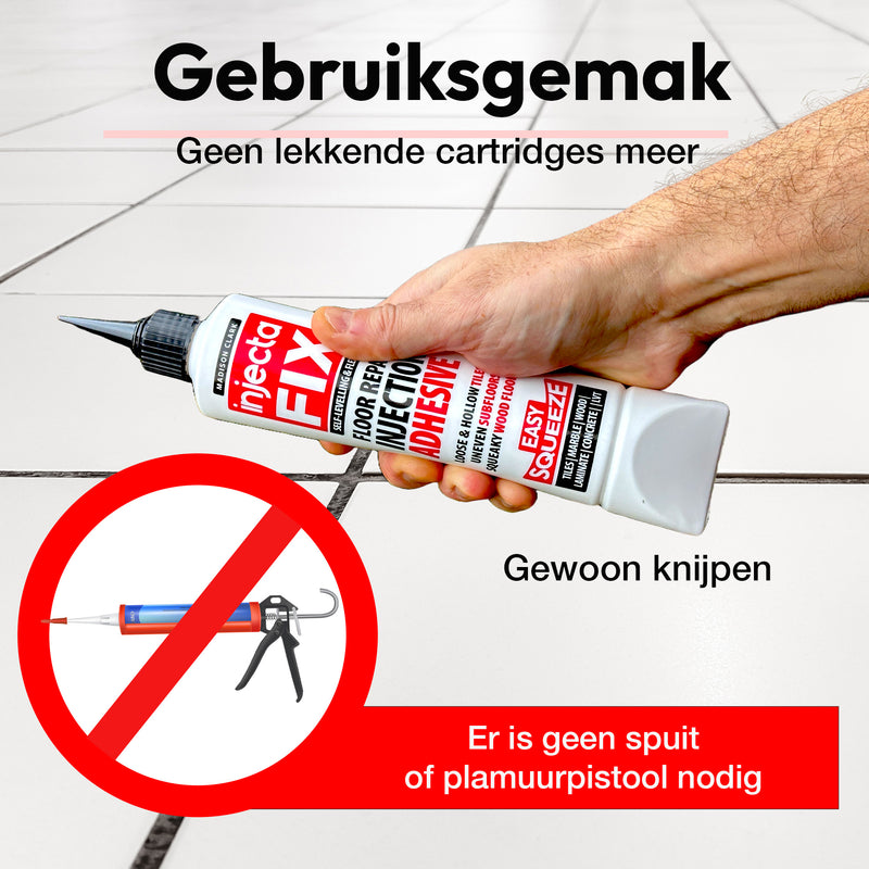 Cargue la imagen en el visor de la galería, Injectafix Easy Squeeze 300ml - Floor Fix Pro Loose Tile &amp; Hollow Floor Adhesive
