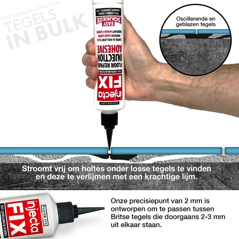 Cargue la imagen en el visor de la galería, Injectafix Easy Squeeze 300ml - Floor Fix Pro Loose Tile &amp; Hollow Floor Adhesive
